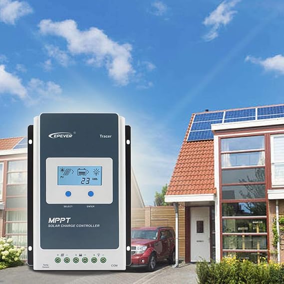 Fuhuihe EPEVER 20A MPPT Solar Charge Controller/Regulator with Built in LCD Display for Solar Panels up to 260W (12V Battery System) / 520W (24V Battery System) up to 100V