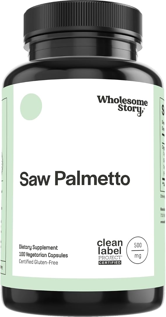 Saw Palmetto for Men and Women | Saw Palmetto Extract & Powder Blend | Hormonal Balance, Urinary Health & Androgen Support | Support Hair, Skin, and Nail Health | 500mg Capsules | 100 Day Supply