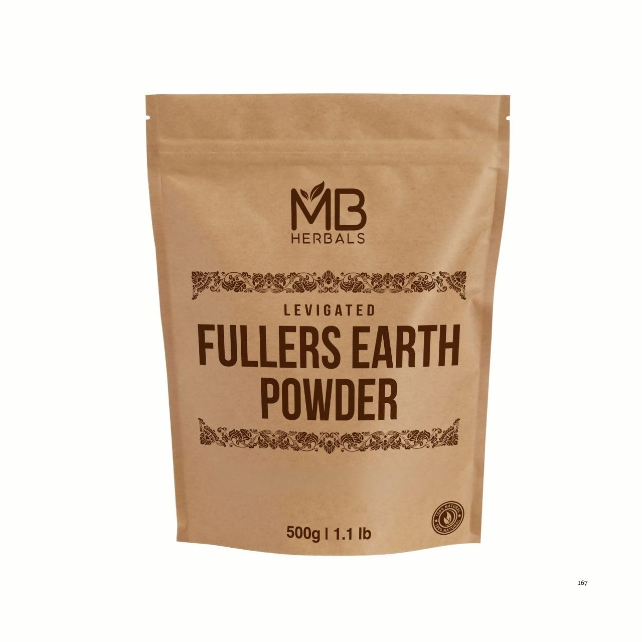 MB Herbals Fullers Earth Powder 1.1 LB | 500 Gram | Fullers Earth | Multani Mitti | Bentonite Clay for Face Pack | No Fragrance | No Preservative