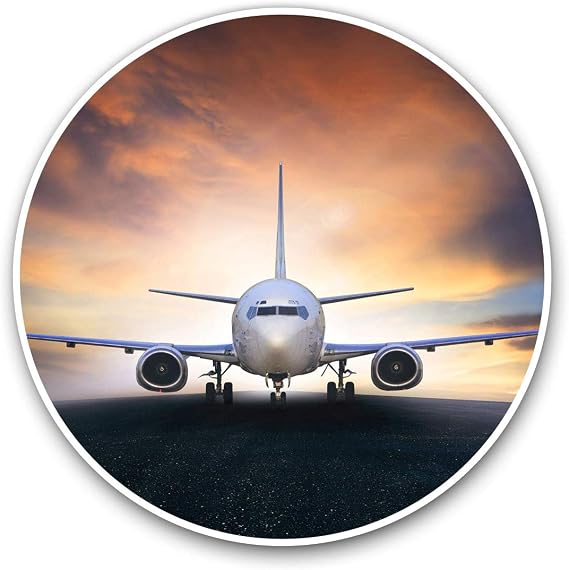 Vinyl Stickers (Set of 2) 25cm - Private Jet Airplane #14258