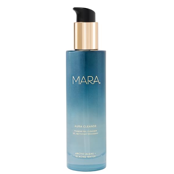 MARA Aura Cleanse Foaming Gel Cleanser (4 oz / 120 ml) | Hydrating Face Wash with Arctic Algae, Glacial Water Gentle pH-Balancing Foam Removes Dirt, Oil & Makeup Without Stripping