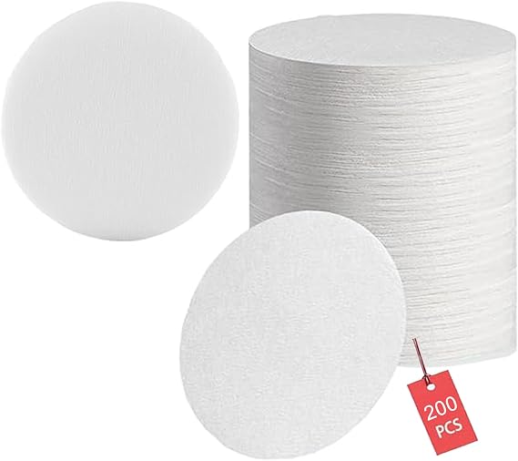 200 pcs Espresso Paper Filter 53mm for Screen Carrier 53mm, Unbleached Round Coffee Filter Paper Puck Screen Carrier Coffee Filter Paper White (53.5mm)