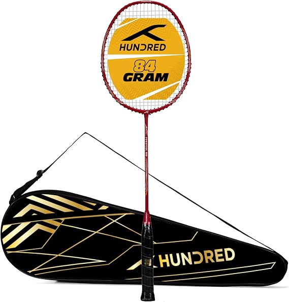 Hundred Powertek 900 Series Full Graphite Badminton Racket with Full Cover Weight : 4U