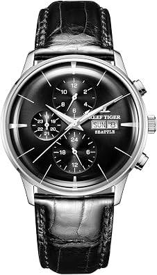 REEF TIGER Luxury Fashion Watches for Men Multifunction Mechanical Watch with Date Day RGA1699