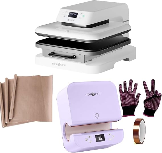 HTVRONT Auto Heat Press Machine for T Shirts, Auto Tumbler Heat Press, Purple