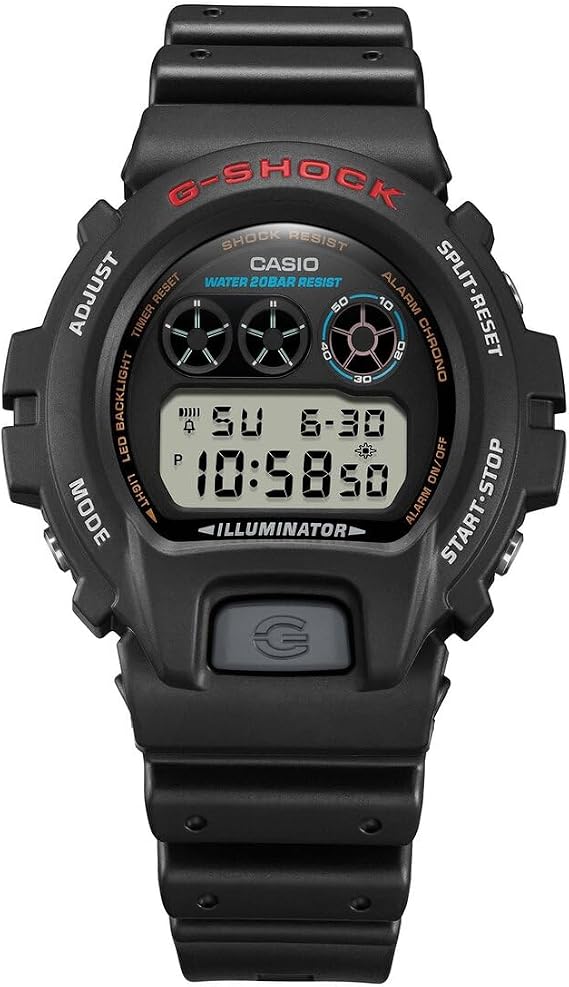 Casio DW-6900U-1DR Wristwatch, Black, Standard