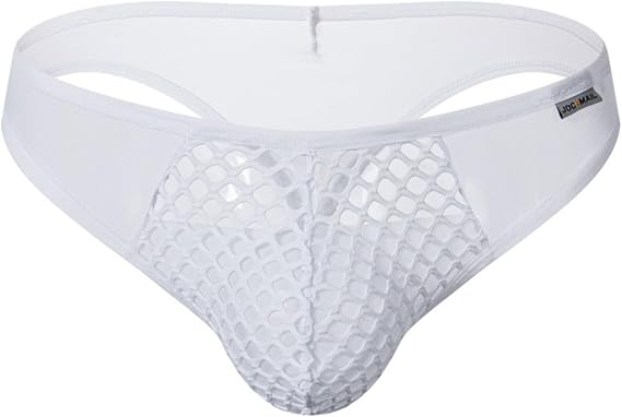 Men's Sexy Thongs Mesh See-Through Bikini Breathable Jockstarp Soft Stretch Underwear for Men