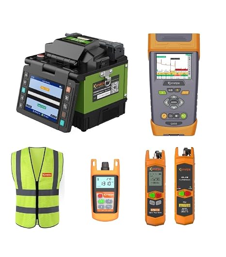 Mini Optic Fiber Splicing Machine EX39 Fusion Splicer + Mini OTDR QX55 1310/1550nm 32/30dB Gifts for You Including Optical Power Meter Optical Light Source Visual Fault Locator