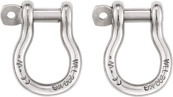 PETZL SHACKLES for Connecting PODIUM Seat to ASTRO Harnesses (Pack of 2) - Black