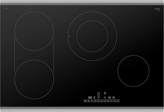 Bosch 30-Inch Black Stainless Steel Electric Cooktop, NET8069SUC