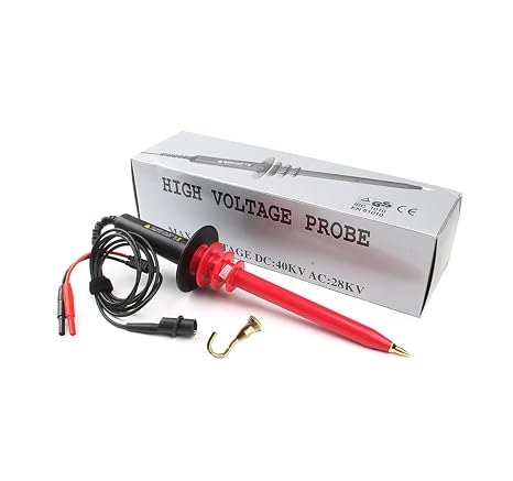 HVP-40 High Voltage Probe Max. DC 0-40KV AC 0-28KV (50/60Hz) | Multimeter Probe High Voltage Decay Test Probe Attenuation Ratio 1000:1