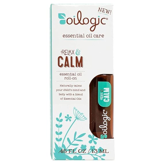 Oilogic Kids Relax and Calm Essential Oil Roll-On - Calming Essential Oil Roll-On for Kids and Toddlers - Chamomile and Other Natural Essential Oils - 13ml (0.45 fl oz)
