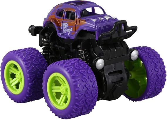 ROLE Mini 4WD Inertia Rotating Car Toy, Friction Force Four Wheel Off-Road Car, Die Cast Model, Inertia Car Toy