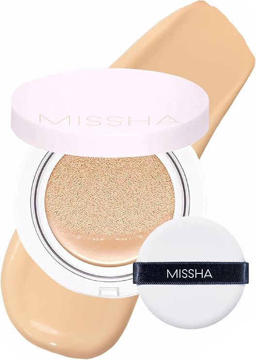 MISSHA Magic Cushion Foundation No.23 Natural Beige for light with neutral skin tone - Flawless Coverage, Dewy Finish, Easy Application for All Skin Types