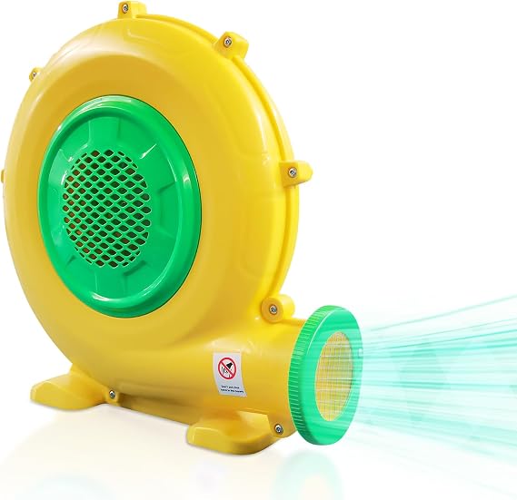480W 0.64HP Air Blower, QILEBA Powerful Inflatable Bounce House Blower, Portable Electric Blower Fan Pump Perfect for Inflatable Bounce House, Bouncy Castle, Jumper, Water Slid, Blower Corded (480W)