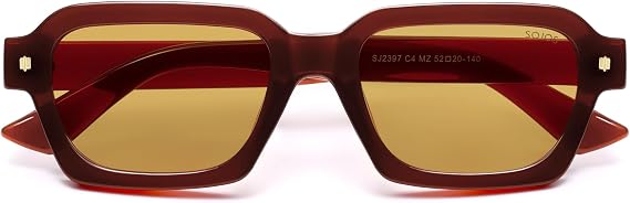 SOJOS Retro Trendy Polarized Sunglasses for Men Women Vintage Square Mens Shades SJ2397