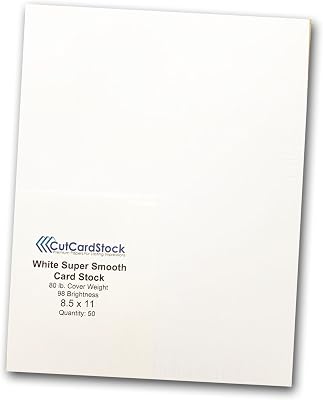 Premium White 80lb Super Smooth 8.5x11 Discount Card Stock (250)
