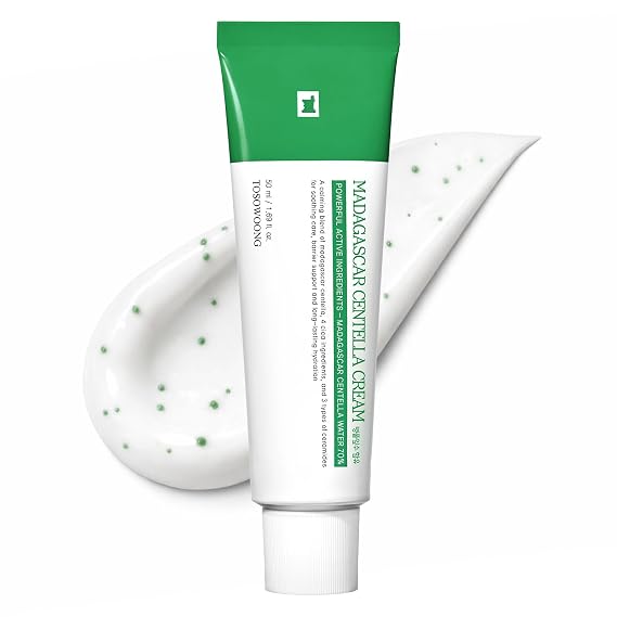 TOSOWOONG Madagascar Centella 70% Cream for Soothing & Hydration, Barrier