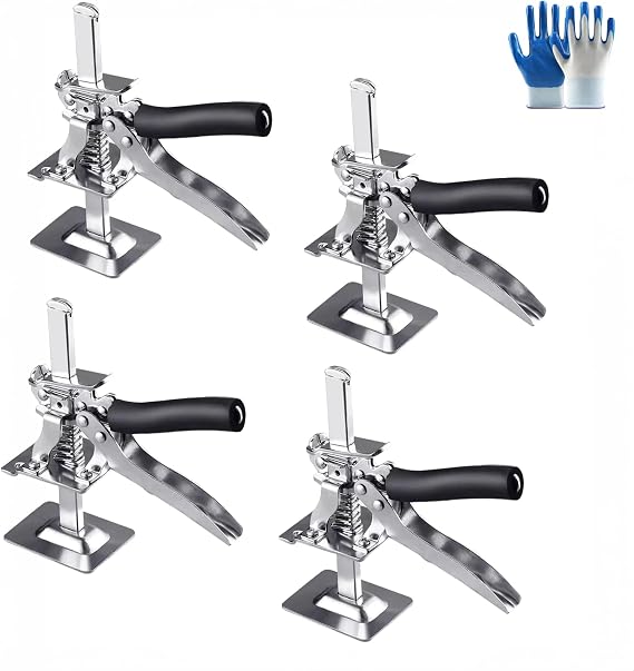 Hand Lifting Tool Jack, Labor saving Arm Tool Lift, Door Panel Lifting Cabinet Jack,Board Adjustment Lifting, Jacks for Furniture Door Cabinet Windows Installation 4 Pack