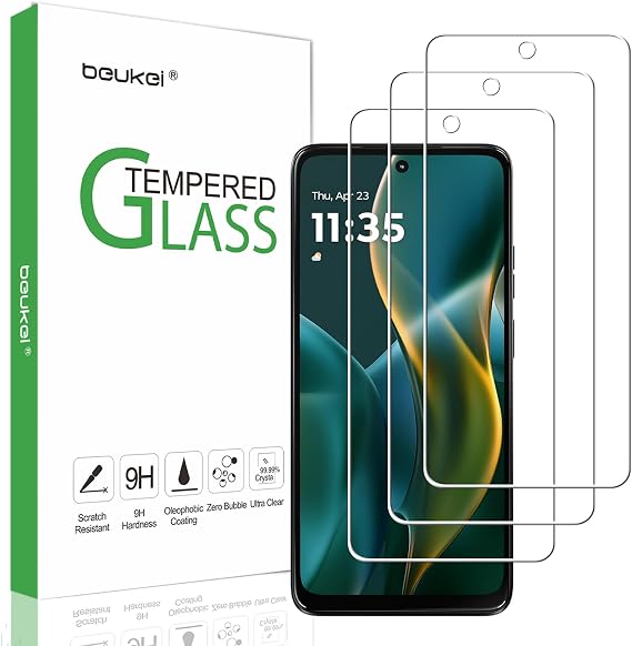 (3 Pack Designed for Motorola Moto G 5G (2026/2025) / XT2613 / XT2513 Screen Protector Tempered Glass, Touch Sensitive, 9H Hardness