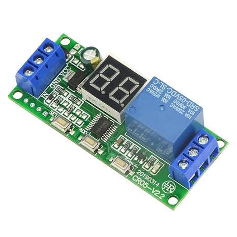 Multifunctional Relay Module DC 5V Trigger Cycle Delay Turn Off and Turn On Display Relay Expansion Plate Load Controlled Relay Timer Switch Module for Industrial Automation Process