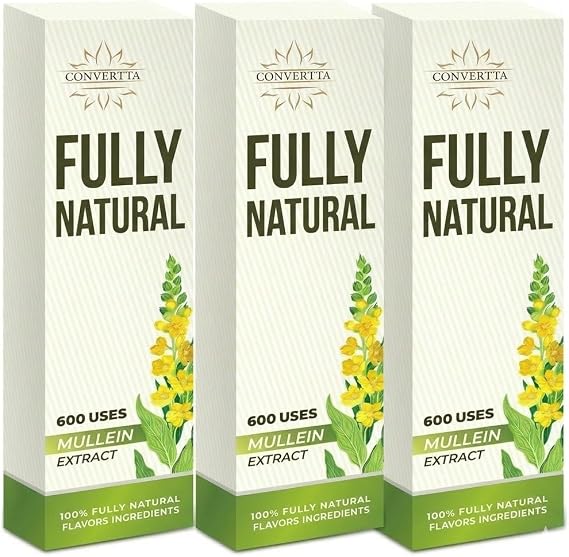 CONVERTTA Herbal Diffuser | Natural Mullein & Thyme Botanical Extract | Plant-Based Wellness | 600 Series - 3 - Pack