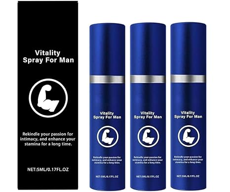 Vitality Spray for Men Natural and Gentle Formula Increases Energy and Endurance Suitable for All Skin Types 3 Pieces
