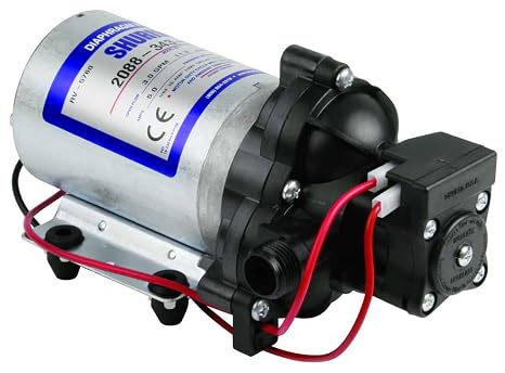 PENTAIR SHURFLO 2088-343-435 Diaphragm Pump, 12V DC, 3 GPM, 45 PSI, Self Priming Water Pump with 1/2 Inch Male Ports, Chemical Resistant Housing, Demand Switch, Dry Run Safe for Sprayers and Transfer