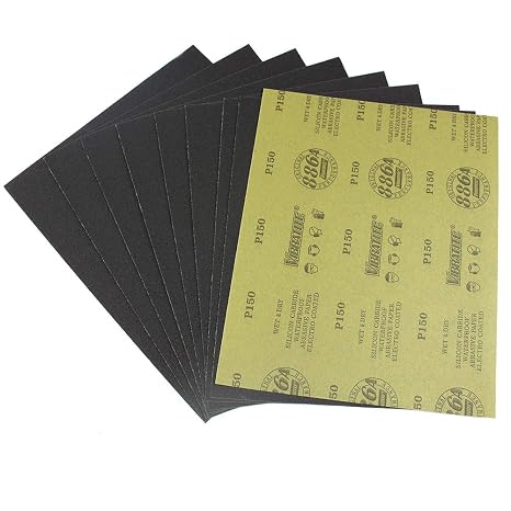 MAXAMN 100 Grit Sandpaper, 10Pcs 9 x 11 Wet Dry Sandpaper Sheets, for Wood