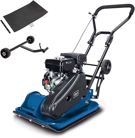 Scheppach Thermal Vibrating Plate HP2300S Compactor | 5,6 HP | Compaction pressure 23 kN | Compaction depth 35 cm | Speed 25 m/min | Rubber mat & displacement device included