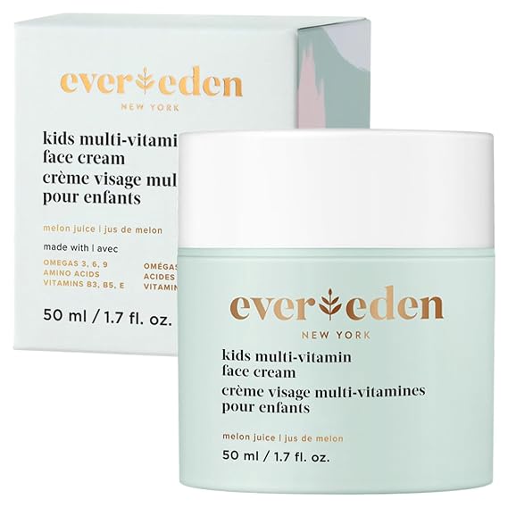 Evereden Kids Face Cream, Dermatologist-Tested, Vitamin B3, Melon, 1.7 oz