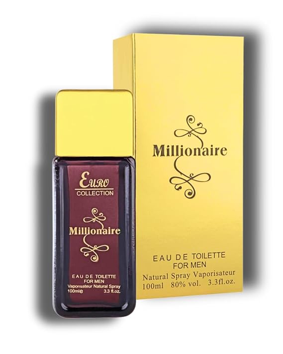 Millionaire Eau de Toilette for Men 3.4 Fl Oz. Oriental Vanilla fragrance for men.