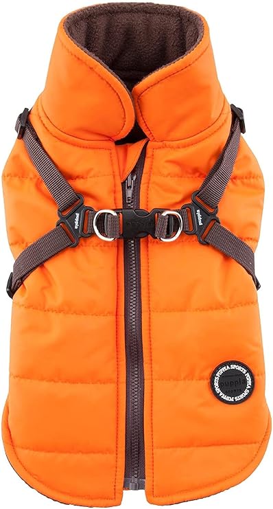 Puppia Mountaineer II Authentic Winter Gilet - Large Orange