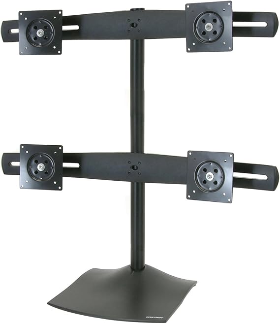 Ds100 Quad-Monitor Desk Stand 4-Monitors Square 2up/2down 1-Base