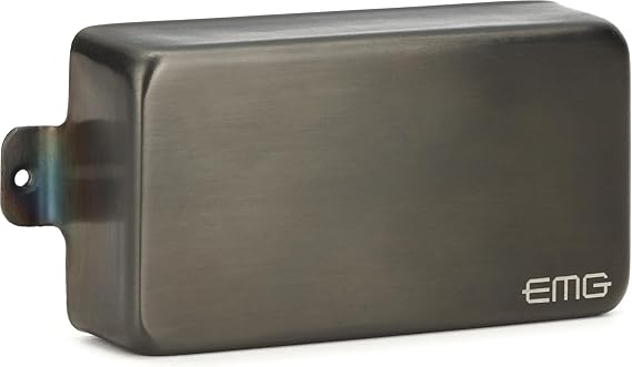 EMG 81 Electric Guitar Humbucker Pickup Stainless Steel Brushed Black/Chrome