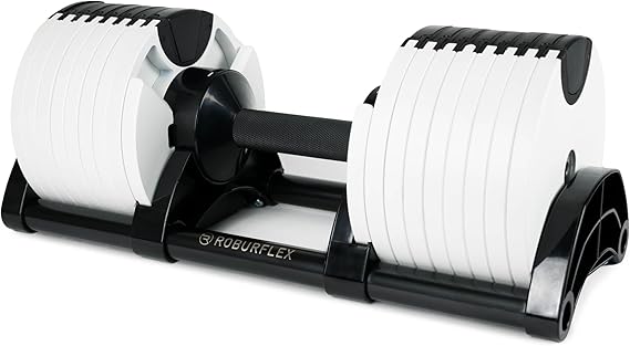 Adjustable Dumbbell (Single) 5-40/80lb, 5lb Increments, for Home Gym Fitness - Upto 20 weight settings