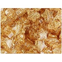 BeadTin Gold Sparkle 13mm Star Pony Beads (250pcs)