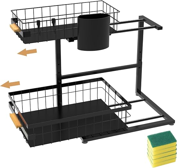 Under Sink Organizer, 2 Tier Under Sink Organizers and Storage