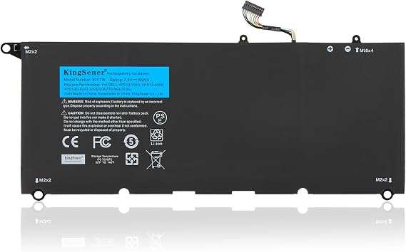 90V7W Battery for Dell XPS 13 9343 9350 Ultrabook 56Wh 7.6V | 090V7W JHXPY JD25G 5K9CP DIN02 RWT1R 0DRRP for Dell XPS 13(9343 9350 13D-9343) Ultrabook