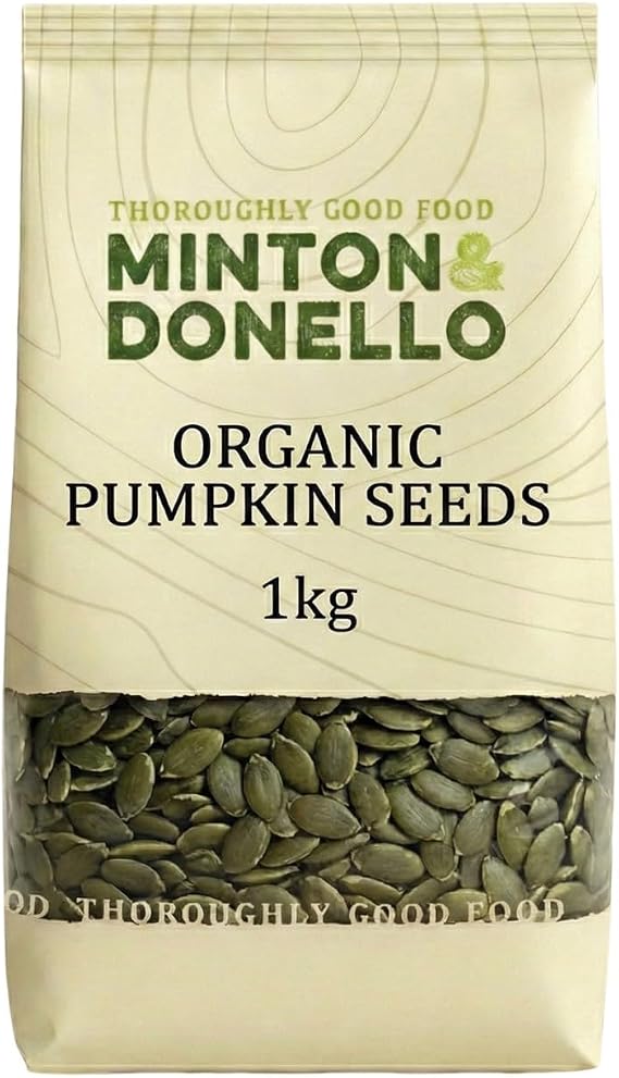 Minton & Donello - Premium Organic Pumpkin Seeds, Raw, Nutrient-Rich, Vegan Friendly, 1kg