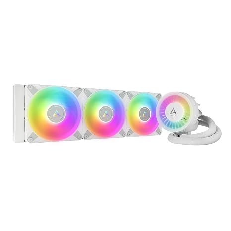 ARCTIC Liquid Freezer III 360 A-RGB - CPU AIO Water Cooler Water Cooling PC Intel&AMD Efficient PWM Control Pump Fan: 200-2000RPM, LGA1851, LGA1700 Contact Frame - White