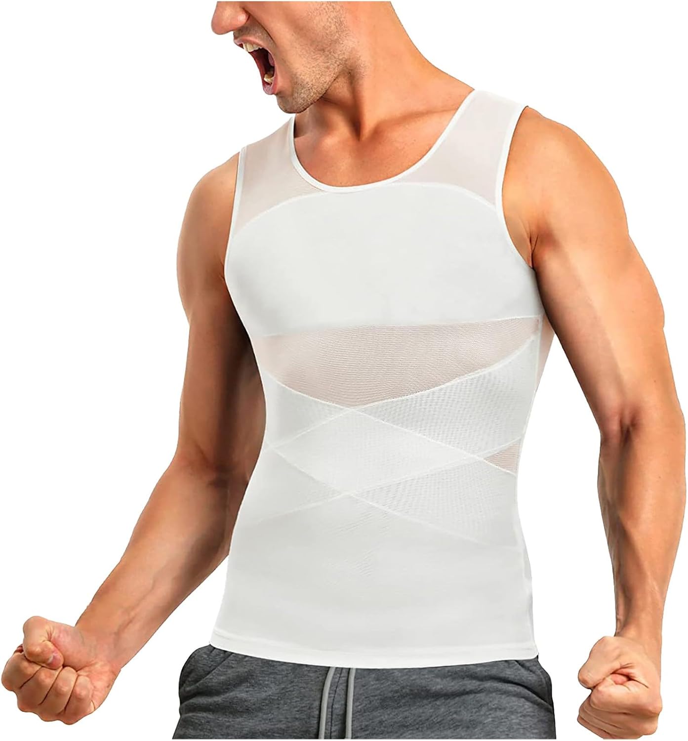 Shaper Tank Tops for Men Workout Compression Shirts Slimming Undershirt Shapewear Mens Shaper Slimming Tummy Vest