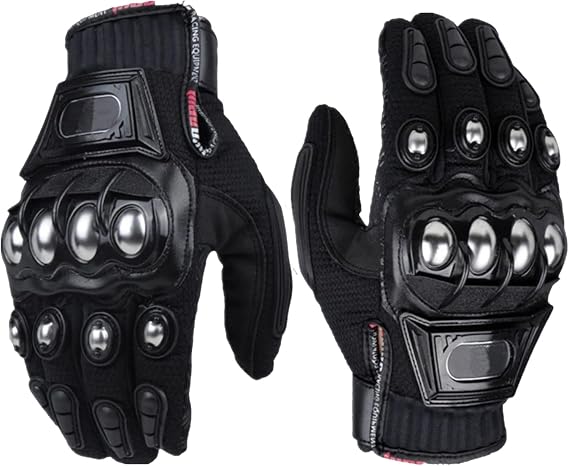 Outdoor Glove Steel Knuckle Motorcycle Motorbike Powersports Racing Textile Safety Gloves