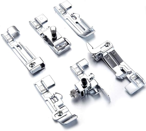 YEQIN 6 pcs Overlock Optional Presser Feet Foot kit for Juki Lock MO-50E MO-51E