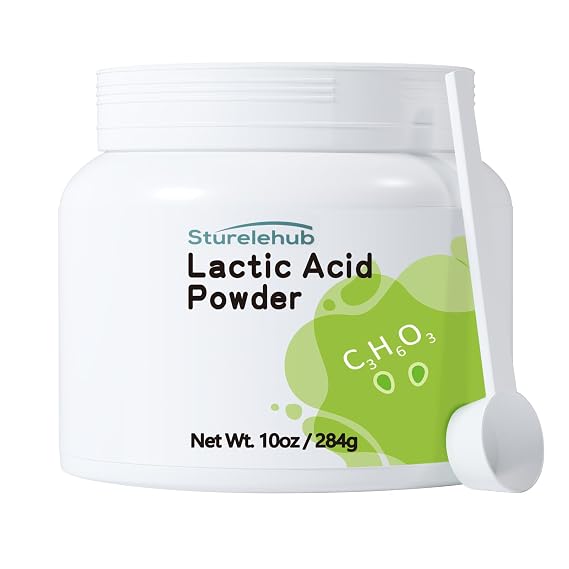 Lactic Acid Powder, 10OZ / 284g, Cosmetic Grade, Gentle Exfoliation, DIY Lactic Acid Facial Mask, Cream, Body Scrub and Homemade Cosmetics