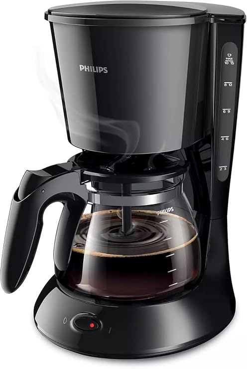 Philips Daily Collection Filter Coffee Machine - Aroma-Twister for optimal flavor, 1.2L capacity, anti-drip, automatic shut-off, dishwasher safe parts (HD7461/20)