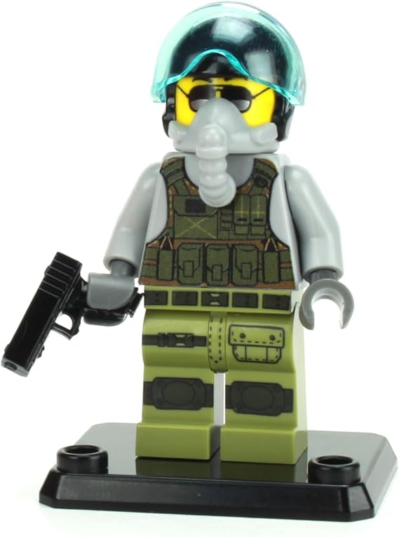 Battle Brick 1.6 Inches Tall Collectible Air Force Fighter Pilot Custom Minifigure | Genuine Minifig Printed in the USA | Great Gift for Ages Teen to Adult AFOL