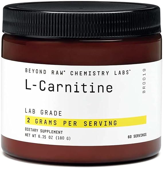 Beyond Raw Chemistry Labs L-Carnitine 2000mg | 60 Servings | Nitric Oxide and Pre Workout Supplement