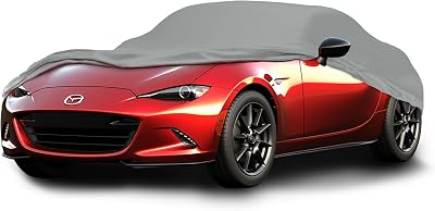 Car Covers Weatherproof Max Car Cover & Compatible with Mazda 2016-2024 Miata MX-5 Outdoor Cover Theft Cable Lock Car Accessories Better Than Waterproof