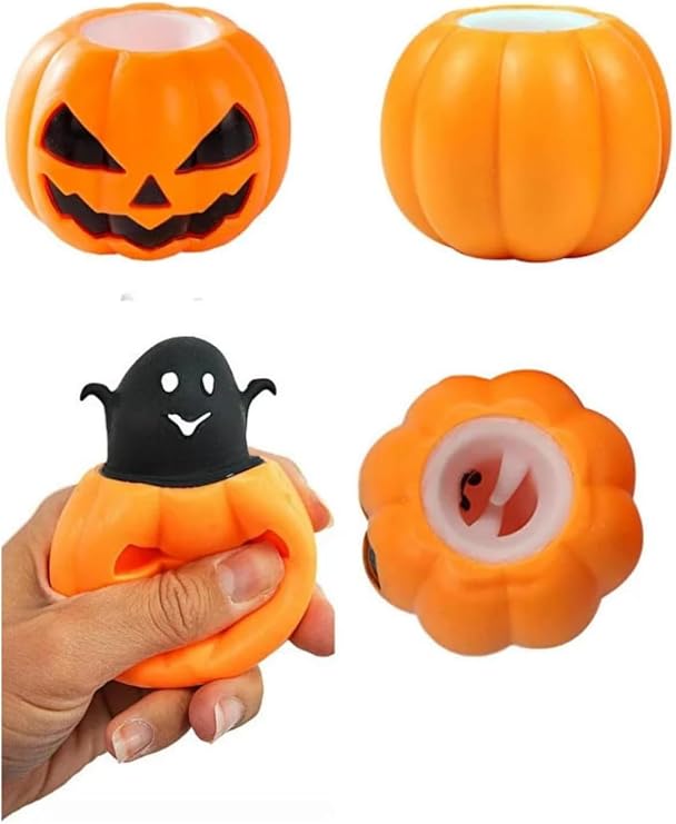 Balkabağı Sıkmalı Stres Oyuncağı, Yumuşak Squishy, 3+ Yaş